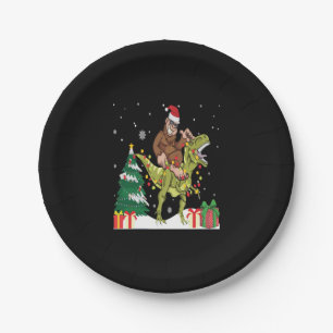 Assiettes En Carton Drôle Bigfoot Dinosaur sapin de Noël Rex Pajamas