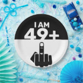 Assiettes En Carton Drôle cadeau 50e anniversaire, 49 Plus un (Fête)