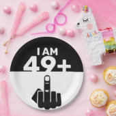 Assiettes En Carton Drôle cadeau 50e anniversaire, 49 Plus un (Fête)