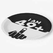 Assiettes En Carton Drôle cadeau 50e anniversaire, 49 Plus un (Angle)