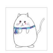 Assiettes En Carton Drôle Cartoon Chat Bleu Blanc Personnalisé Anniver