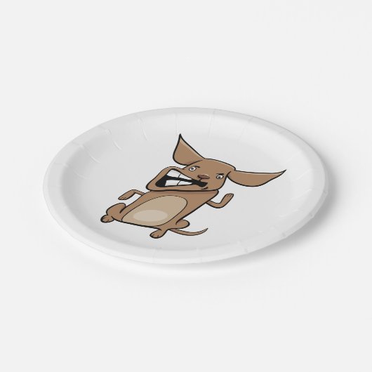 Assiettes En Carton Drôle Cartoon fou chien Hilarious mignon animal an (Angle)