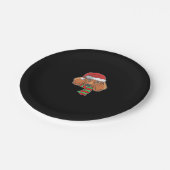 Assiettes En Carton Drôle Chien de Noël Xmas Père Noël Dachshund Holid (Angle)