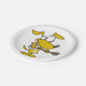 Assiettes En Carton Drôle Chien Jouant Banjo Musique (Angle)