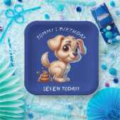 Assiettes En Carton Drôle Chien Pooping Personnalisé (Fête)