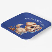 Assiettes En Carton Drôle Chien Pooping Personnalisé (Angulaire)