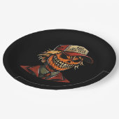 Assiettes En Carton Drôle Citrouille de Trumpkin Squelette faire Hallo (Angle)