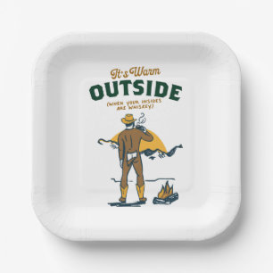 Assiettes En Carton Drôle Cowboy Boire Whiskey