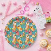 Assiettes En Carton Drôle dessin humoristique Poulets Abstraits (Fête)