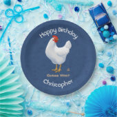 Assiettes En Carton Drôle Devinez Qui Poulet Poo Blanc Hen (Fête)