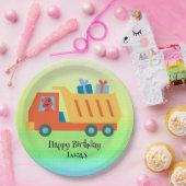 Assiettes En Carton Drôle dinosaure cadeau camion fête d'anniversaire  (Fête)