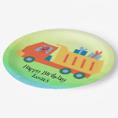 Assiettes En Carton Drôle dinosaure cadeau camion fête d'anniversaire  (Angle)