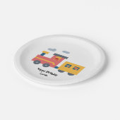 Assiettes En Carton Drôle dinosaure camion camion garçon Retour 2 écol (Angle)