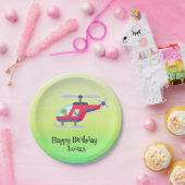 Assiettes En Carton Drôle dinosaure Hélicoptère fête d'anniversaire do (Fête)