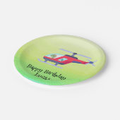 Assiettes En Carton Drôle dinosaure Hélicoptère fête d'anniversaire do (Angle)