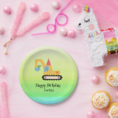 Assiettes En Carton Drôle dinosaure tracteur fête d'anniversaire do-it (Fête)