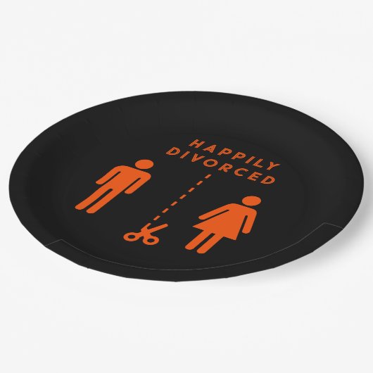 Assiettes En Carton Drôle Divorce Sympathy Party (Angle)