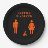 Assiettes En Carton Drôle Divorce Sympathy Party (Devant)