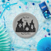 Assiettes En Carton drôle éffrayante sorcières noires effrayant hallow (Fête)