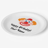 Assiettes En Carton Drôle enfant's Birthday clown dessin sur mesure (Angle)
