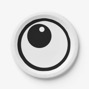 Assiettes En Carton Drôle Eyeball Halloween Plaque de fête