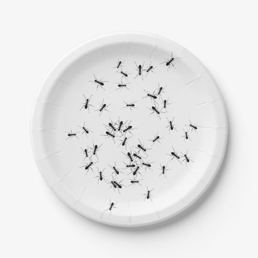 Assiettes En Carton Drôle fourmi. Les fourmis partout (Devant)