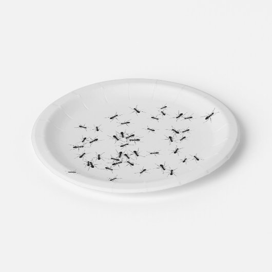 Assiettes En Carton Drôle fourmi. Les fourmis partout (Angle)