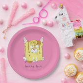 Assiettes En Carton Drôle French Bulldog Frenchie mignon Dessin de chi (Fête)