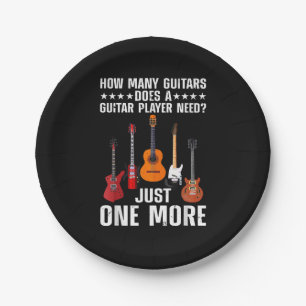Assiettes En Carton Drôle Guitare Joueuse Art Pour Hommes Femmes Guita