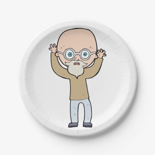 Assiettes En Carton Drôle homme chauve (Devant)
