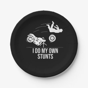 Assiettes En Carton Drôle Je Fais Mes Propres Têtes Cool Moto Cadeau