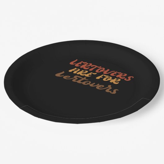 Assiettes En Carton Drôle Leftoto Sont Pour Quitters Thanksgiving Esse (Angle)