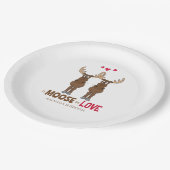 Assiettes En Carton Drôle Mariage mignon Humour Whimsical Moose Party (Angle)