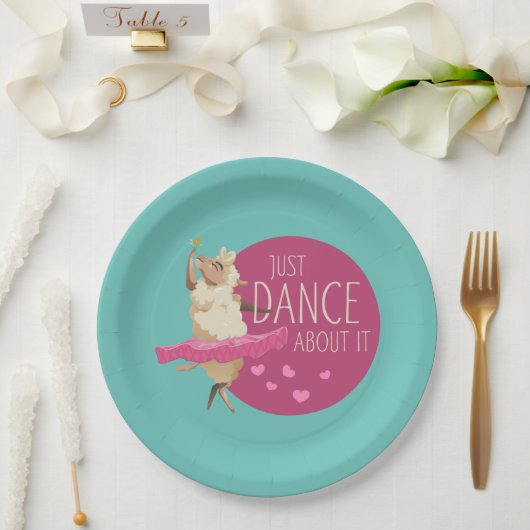 Assiettes En Carton Drôle Message - Juste Danse À Propos 1 (Mariage)