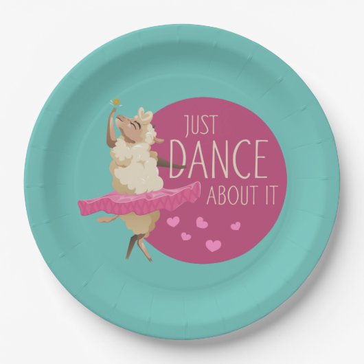Assiettes En Carton Drôle Message - Juste Danse À Propos 1 (Devant)