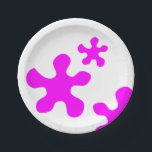 Assiettes En Carton Drôle néon Magenta slime peinture splat motif mign<br><div class="desc">Drôle néon Magenta slime peinture splat motif joli partie Plaques de papier</div>