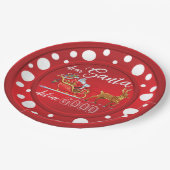Assiettes En Carton Drôle Noël design Plaque (Angle)