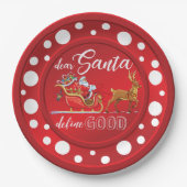 Assiettes En Carton Drôle Noël design Plaque (Devant)