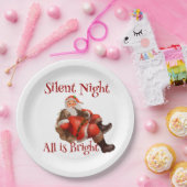 Assiettes En Carton Drôle Noël mignon Père Noël (Fête)