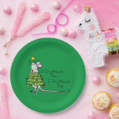 Assiettes En Carton Drôle Noël mignon Souris Arbre Cartoon (Fête)