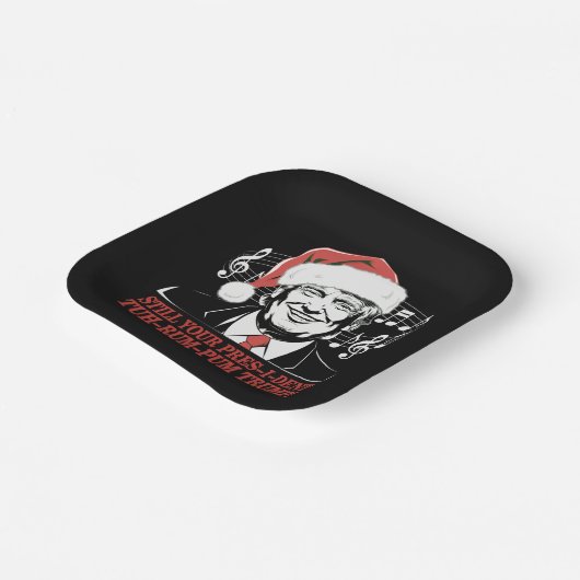 Assiettes En Carton Drôle Noël Président Trump Pyjamas Vilains Noël (Angulaire)