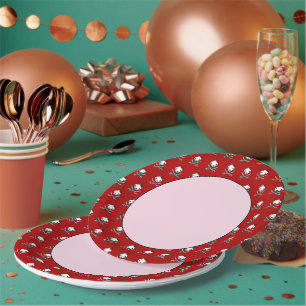 Assiettes En Carton Drôle Noir Blanc Jolly Kitty Pirate Os crâne