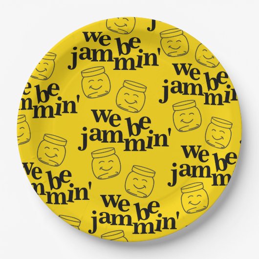 Assiettes En Carton Drôle Nous Sommes Jammin' Souriant Danser Des Jarr (Devant)