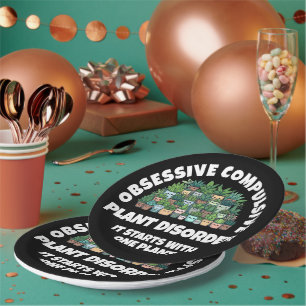 Assiettes En Carton Drôle Obsessionnel et Compulsif trouble Plante