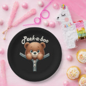 Assiettes En Carton Drôle - Peekabo - Ours (Fête)