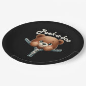 Assiettes En Carton Drôle - Peekabo - Ours (Angle)