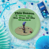 Assiettes En Carton Drôle Pelouse Bowles Cette Saison, Plaque Papier A (Fête)