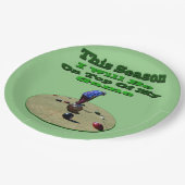 Assiettes En Carton Drôle Pelouse Bowles Cette Saison, Plaque Papier A (Angle)