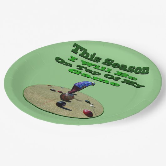 Assiettes En Carton Drôle Pelouse Bowles Cette Saison, Plaque Papier A (Angle)