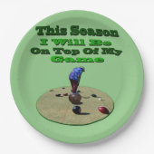 Assiettes En Carton Drôle Pelouse Bowles Cette Saison, Plaque Papier A (Devant)